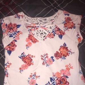 White flower shirt